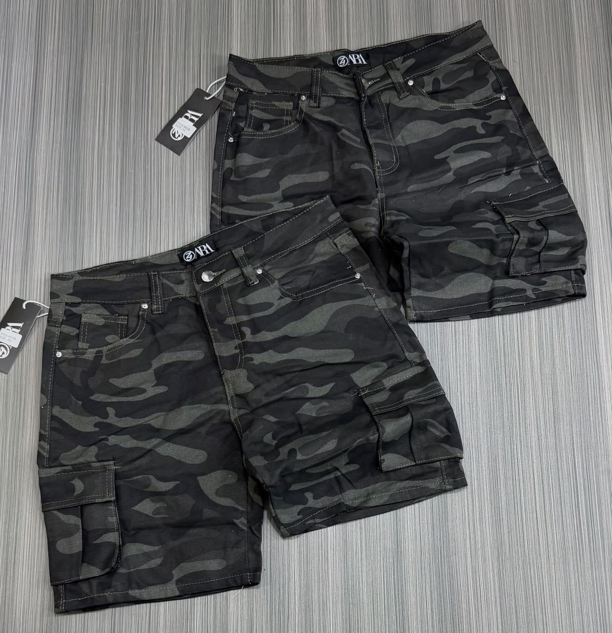 Dark Camouflage Cargo Shorts - Men's Shorts in Kumasi