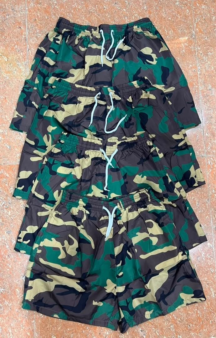 Camouflage Print Drawstring Shorts - Men's Shorts in Kumasi