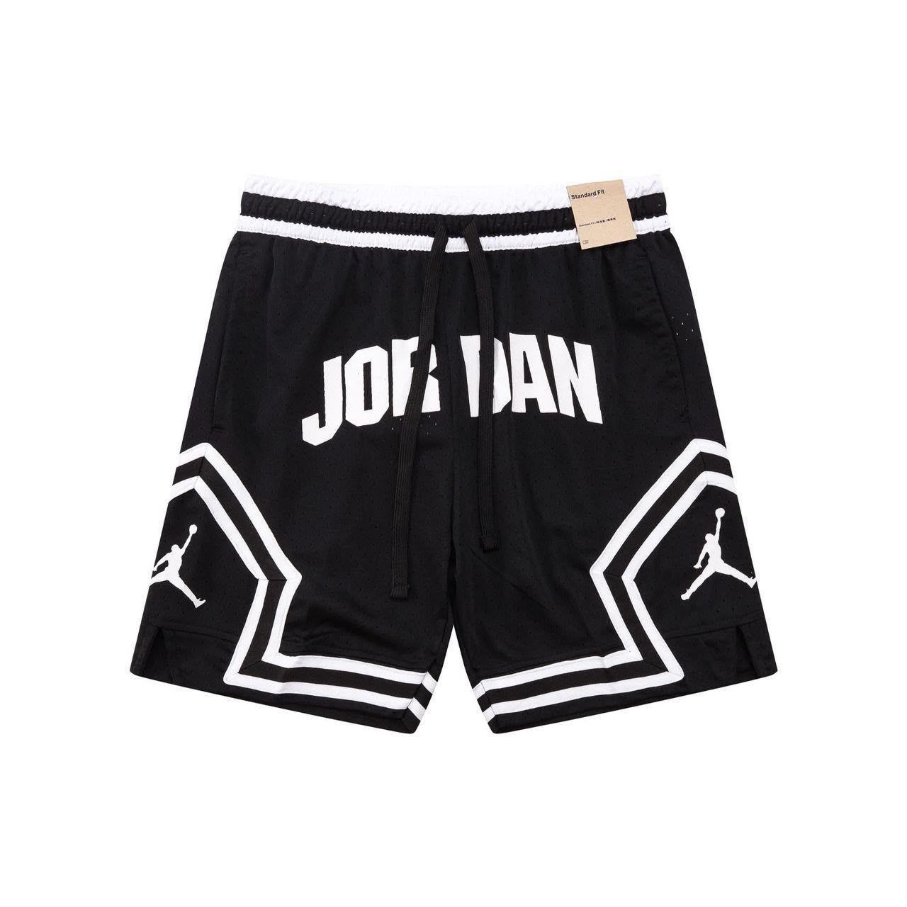 Black Jordan Mesh Basketball Shorts with White Accents - Men's Shorts in Kumasi