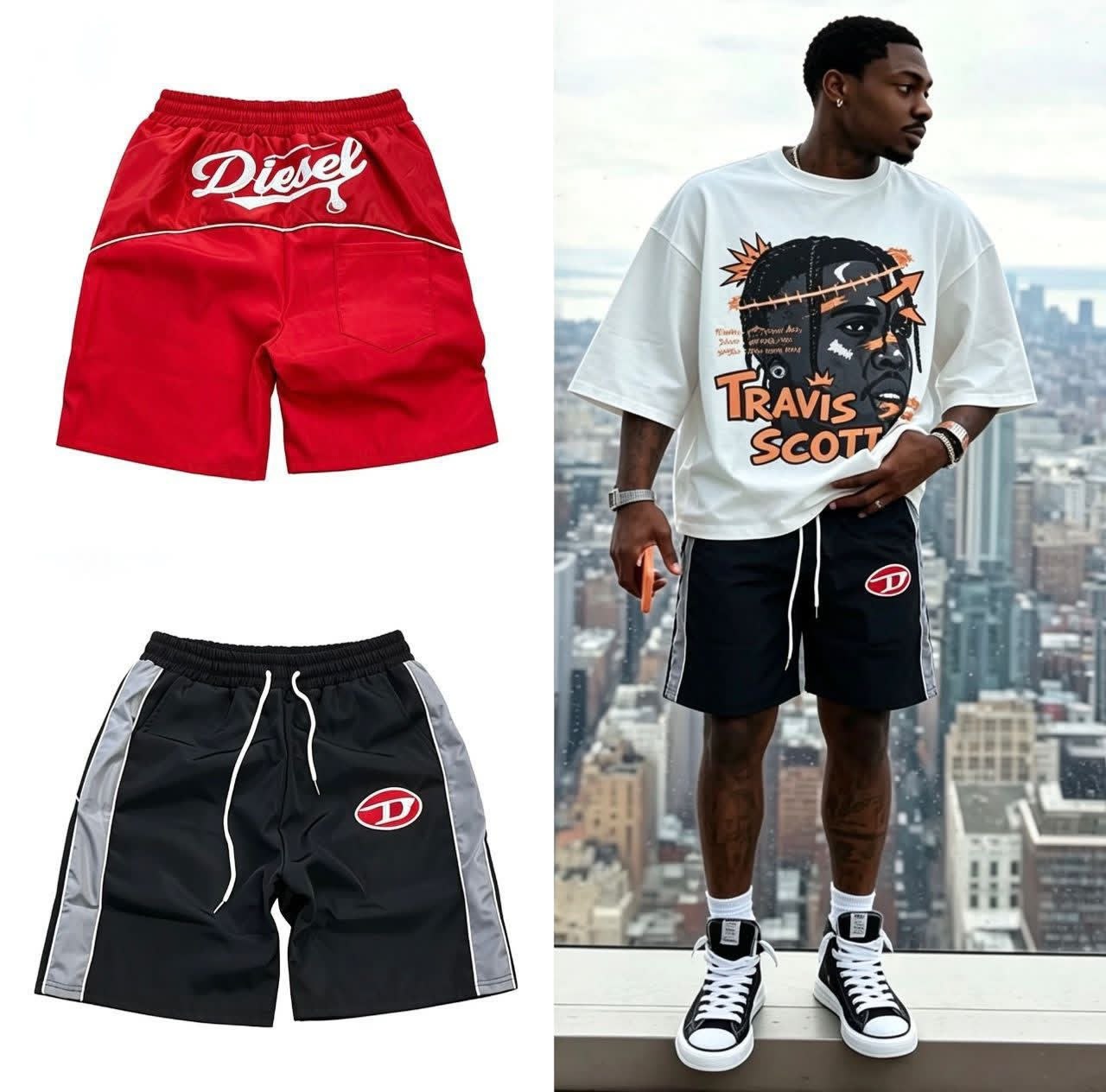 Diesel Logo Casual Sports Shorts - Men's Shorts in Kumasi