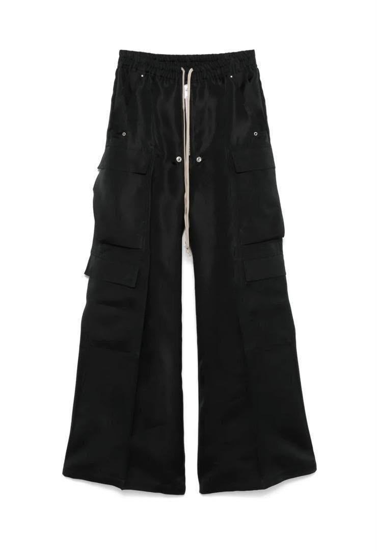 Black Cargo Wide Leg Trousers - Men's Trousers in Kumasi