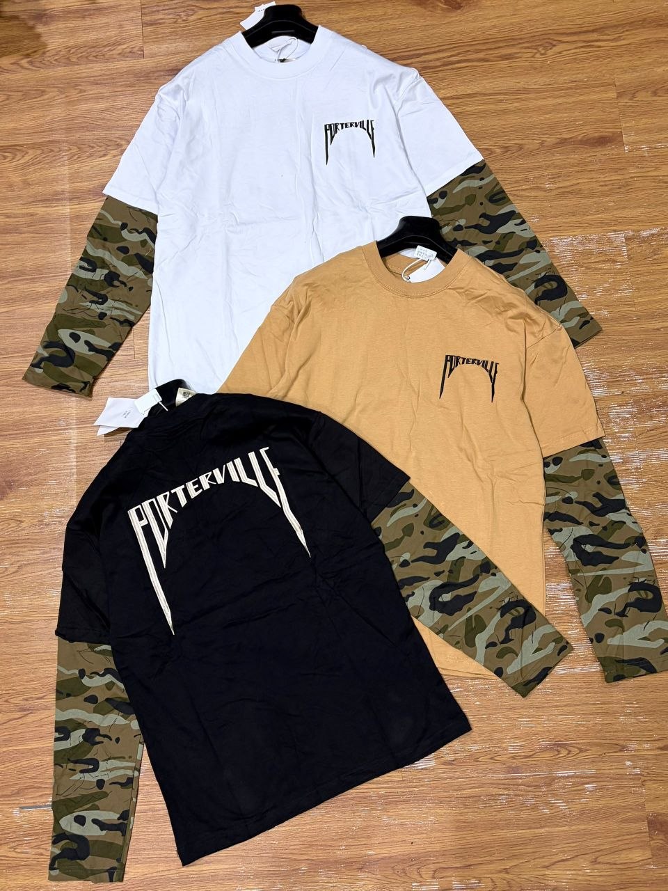 Porterville Camouflage Sleeve Long Sleeve T-Shirt - Men's Shirts in Kumasi